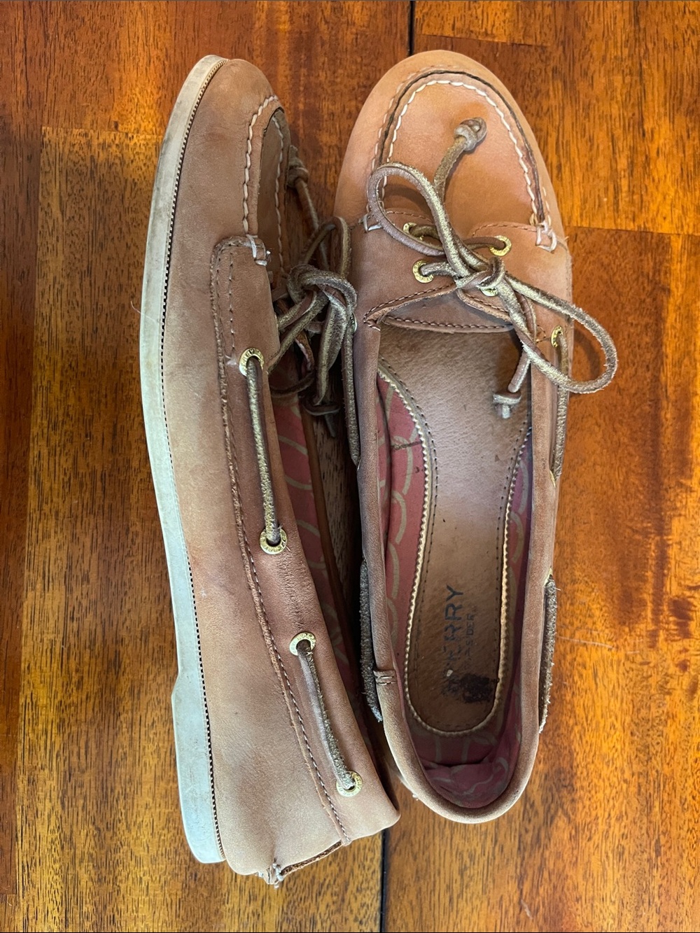 Sperry Top-Sider Pink Leather Boat Shoes Loafers Moccasins Women Size 8M